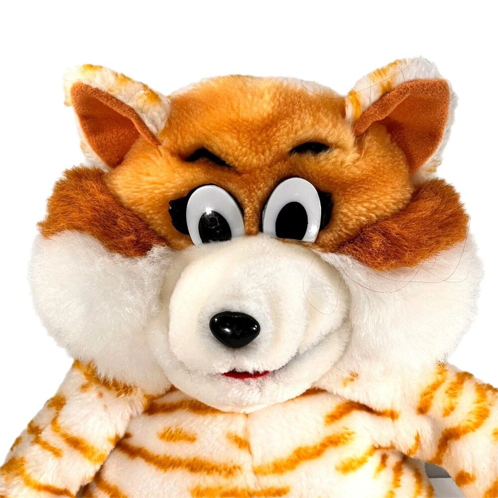 Vtg Plush Stripped Fox Hand Puppet IAGTM Its All Greek to Me Woodland Animal